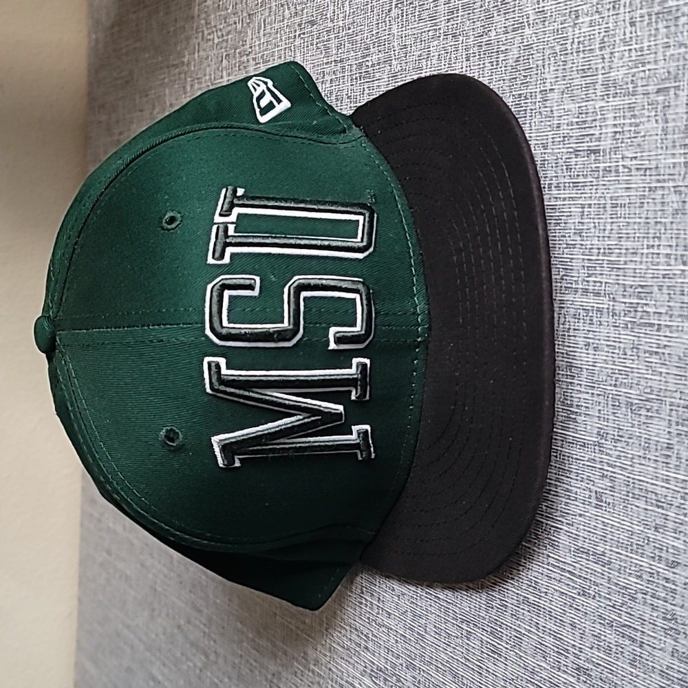Victoria's Secret PINK New Era Michigan State Hat Ball Cap Green White MSU